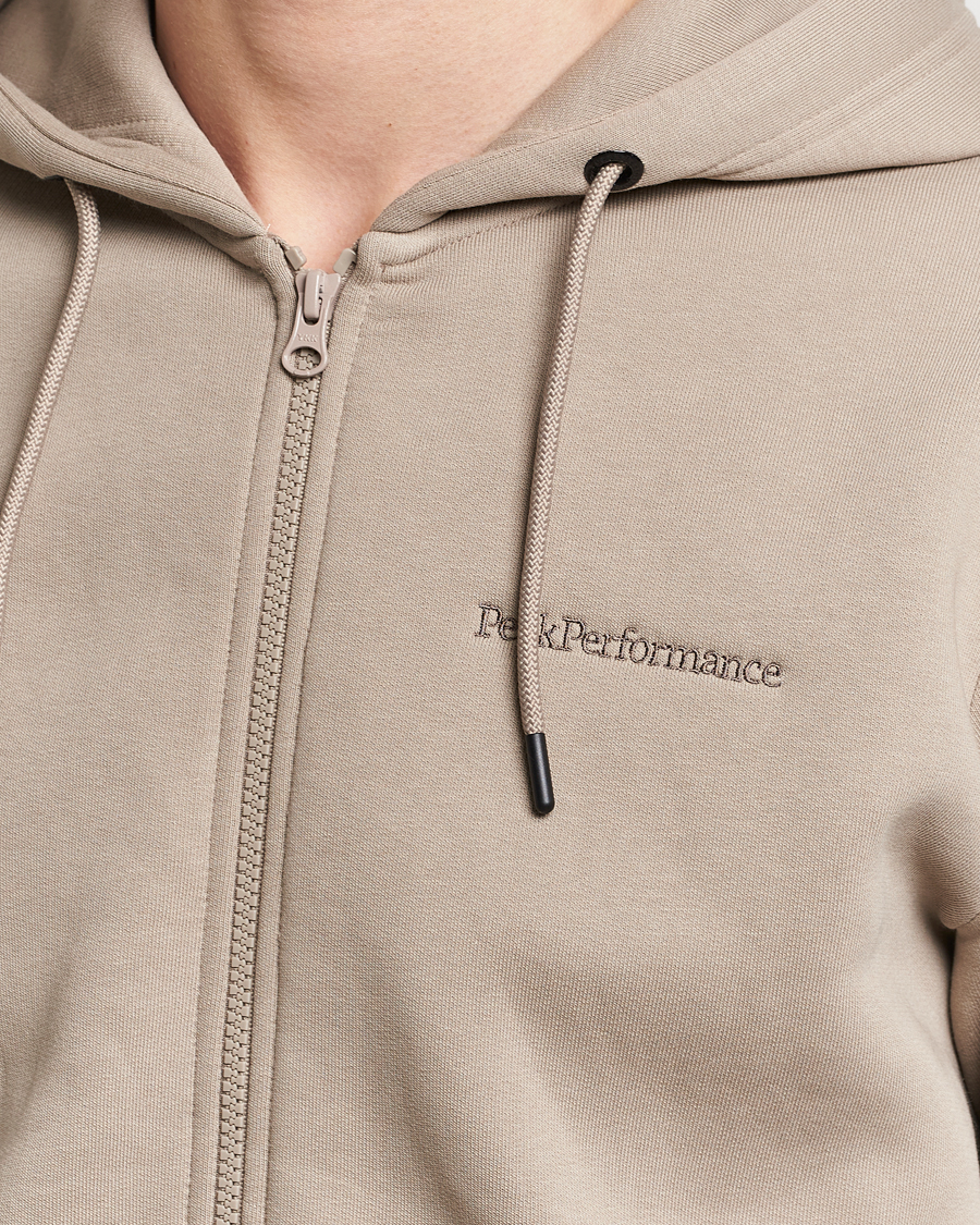 Herre | Gensere | Peak Performance | Original Logo Full Zip Hoodie Avid Beige