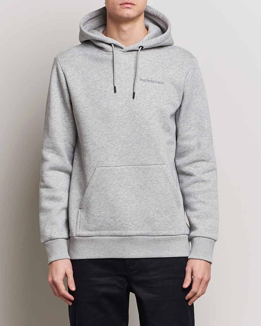 Herre | Klær | Peak Performance | Original Logo Hoodie Grey Melange