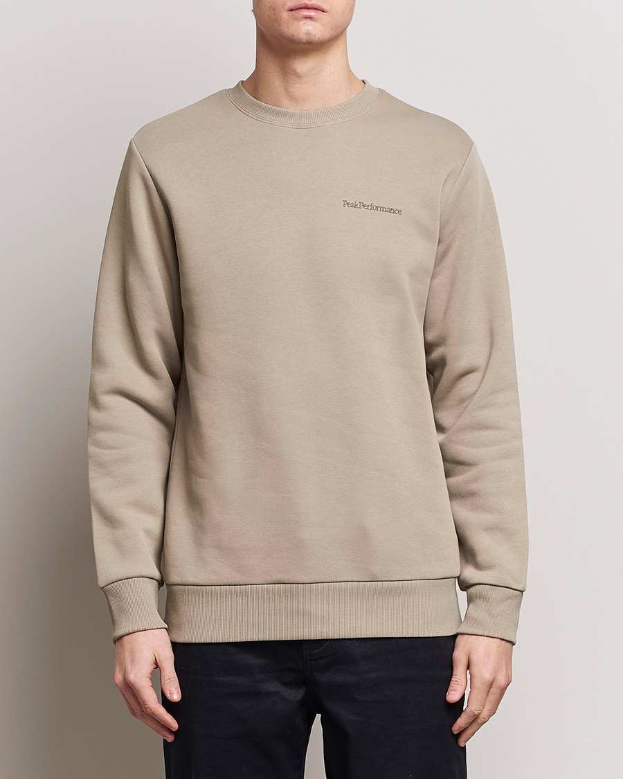 Herre |  | Peak Performance | Original Logo Crew Neck Sweatshirt Avid Beige