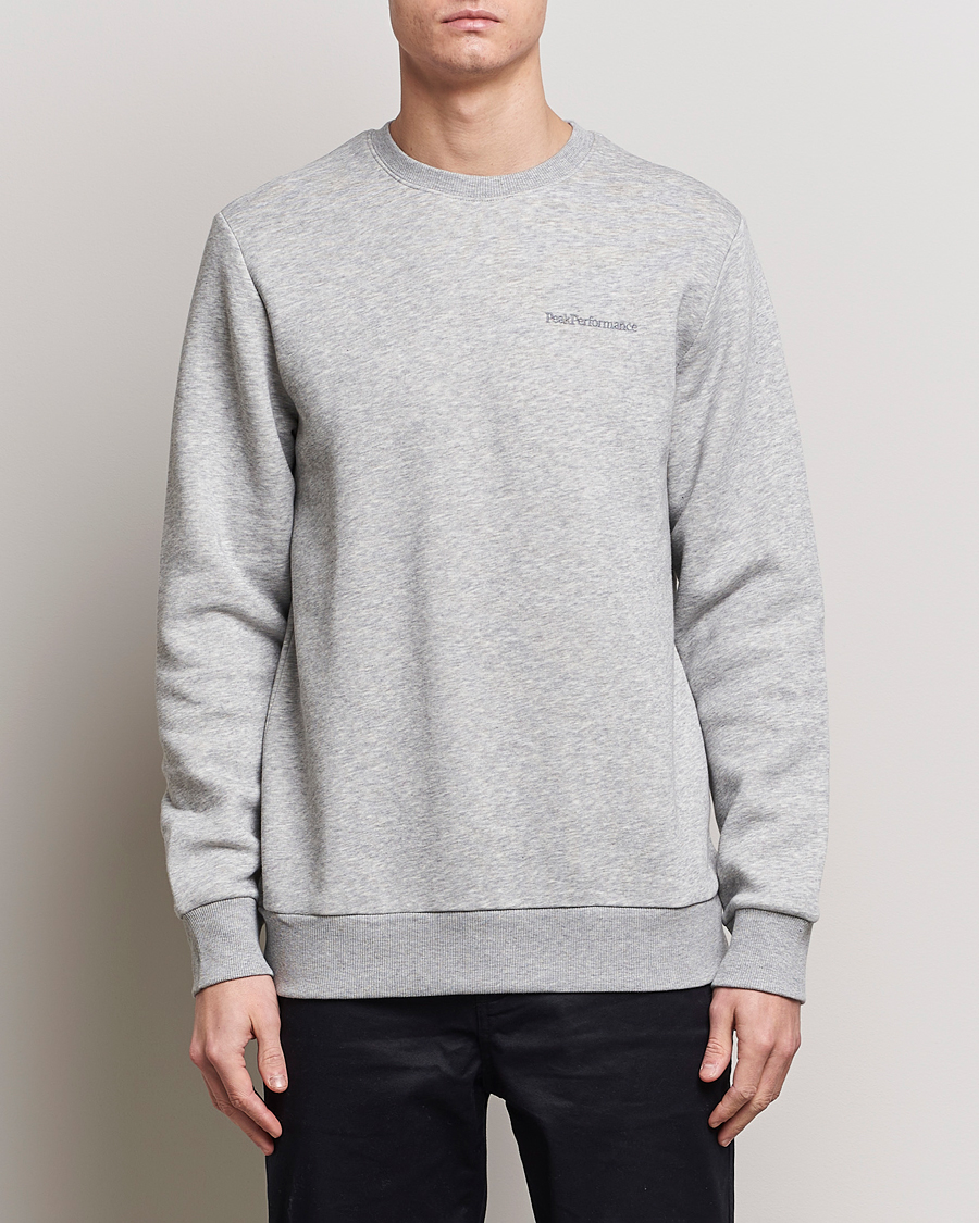 Herre | Peak Performance | Peak Performance | Original Logo Crew Neck Sweatshirt Grey Melange