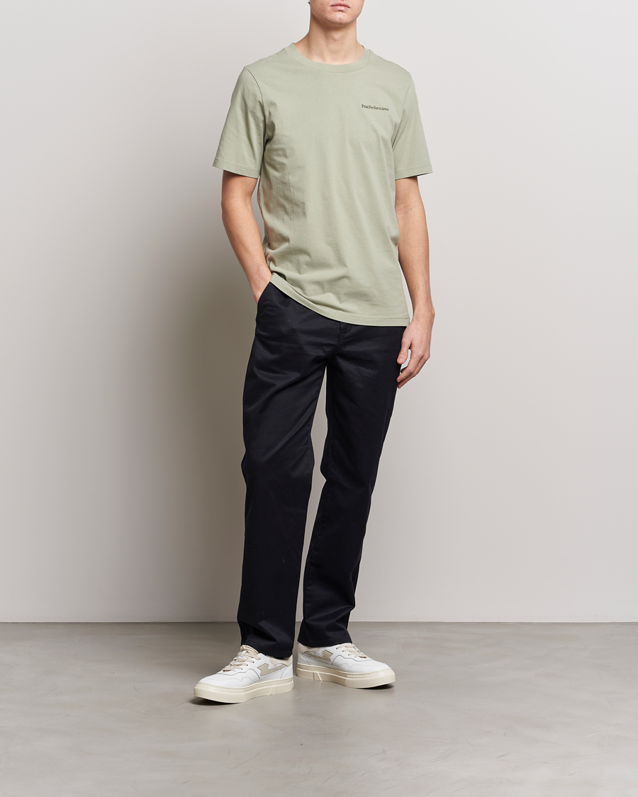 Herre | T-Shirts | Peak Performance | Original Logo Crew Neck T-Shirt Limit Green