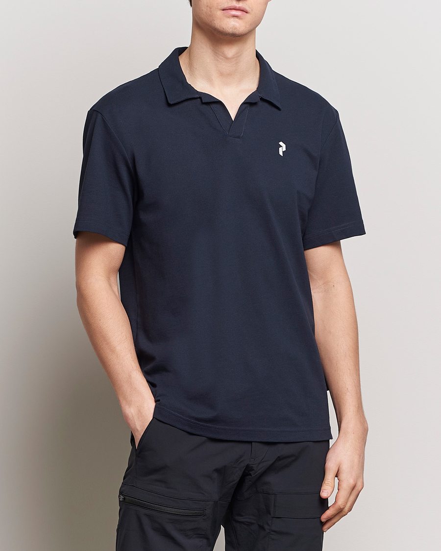 Herre | Pikéer | Peak Performance | Cotton Coolmax Open Collar Polo Salute Blue