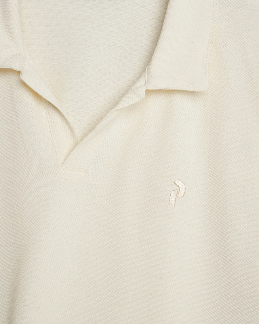 Herre | Pikéer | Peak Performance | Cotton Coolmax Open Collar Polo Vintage White