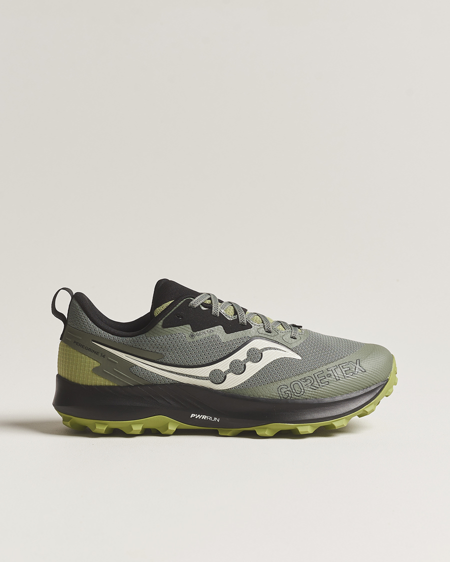 Herre | Saucony Peregrine 14 Gore-Tex Trail Sneaker Olive | Saucony | Peregrine 14 Gore-Tex Trail Sneaker Olive