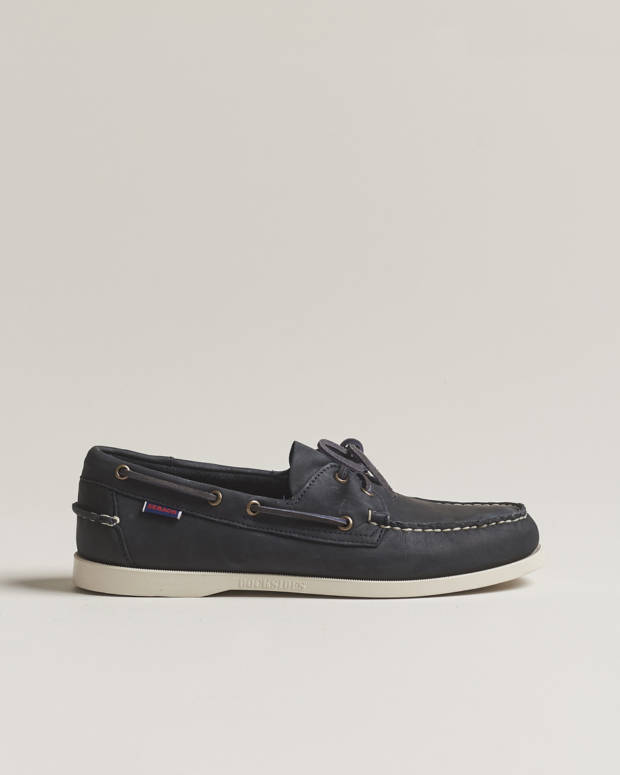 Herre | Seilersko | Sebago | Dockside Nubuck Boat Shoe Blue Navy