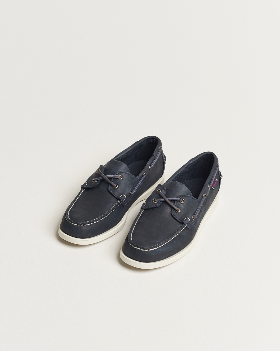 Herre |  | Sebago | Dockside Nubuck Boat Shoe Blue Navy