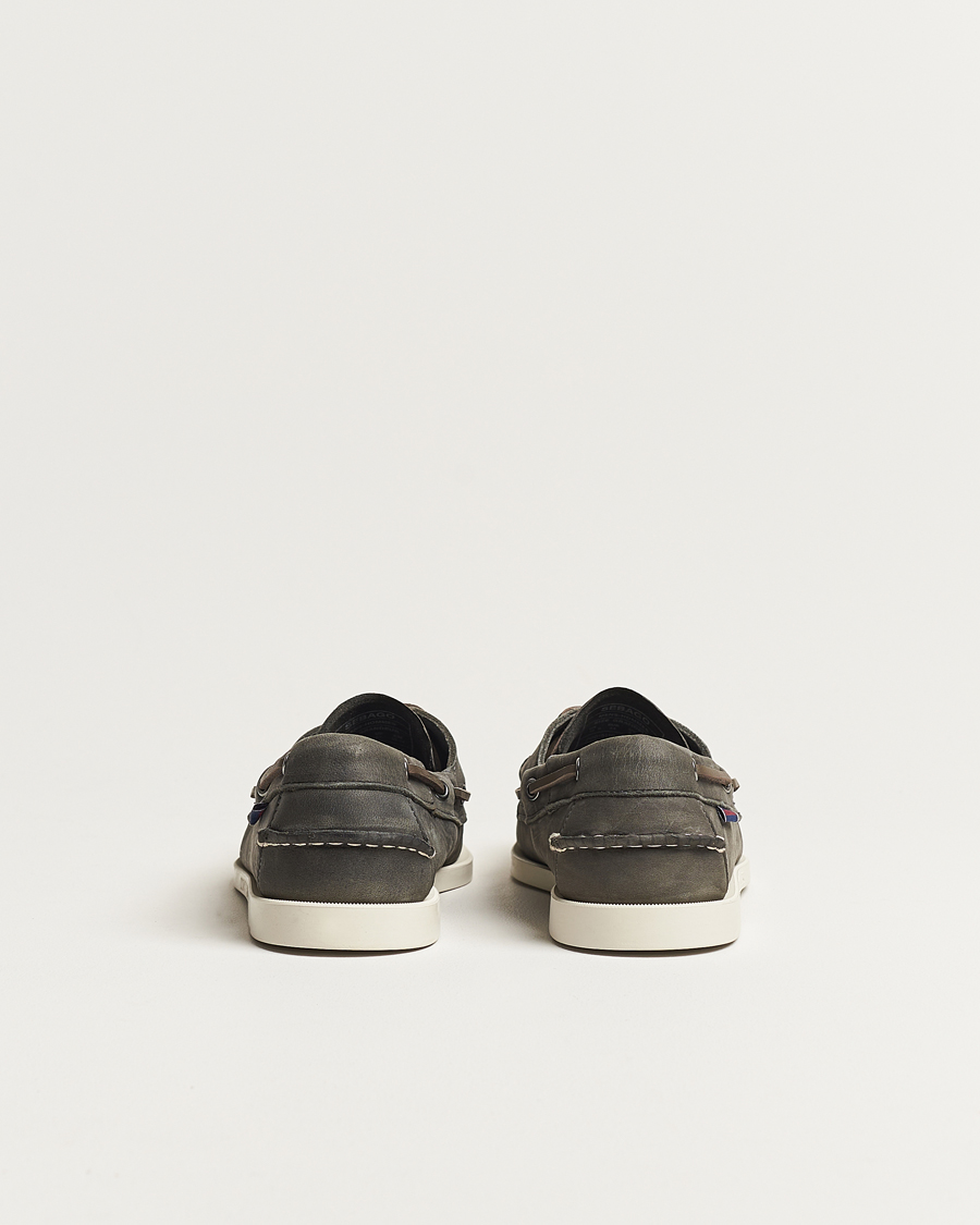 Herre | Seilersko | Sebago | Dockside Nubuck Boat Shoe Dark Grey