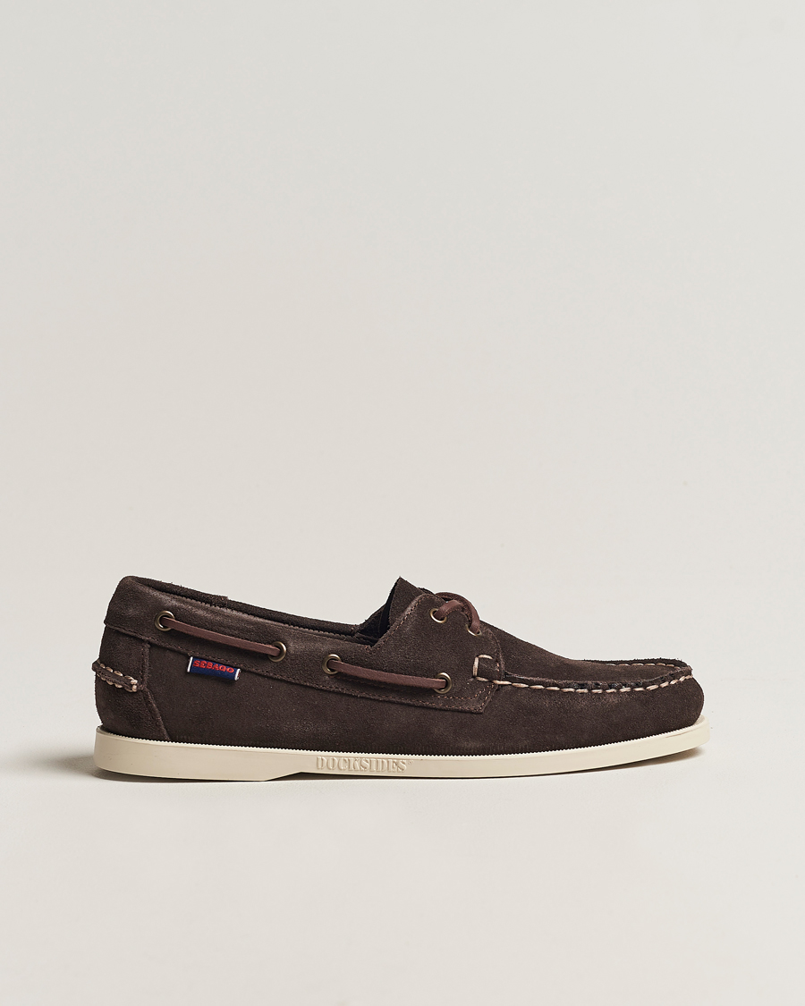 Herre | Seilersko | Sebago | Docksides Suede Boat Shoe Moka Brown