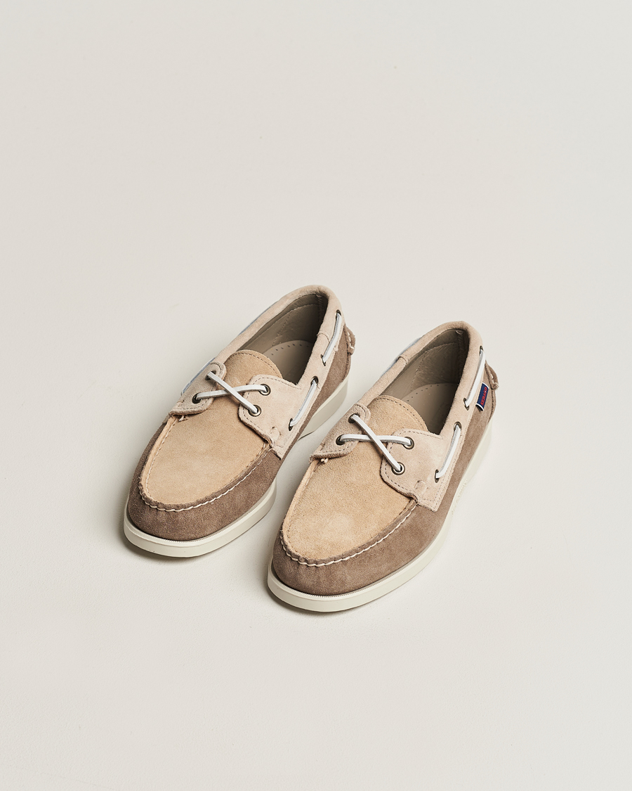 Herre | Sko i mokka | Sebago | Docksides Portland Jib Boat Shoe Sage/Taupe/Camel