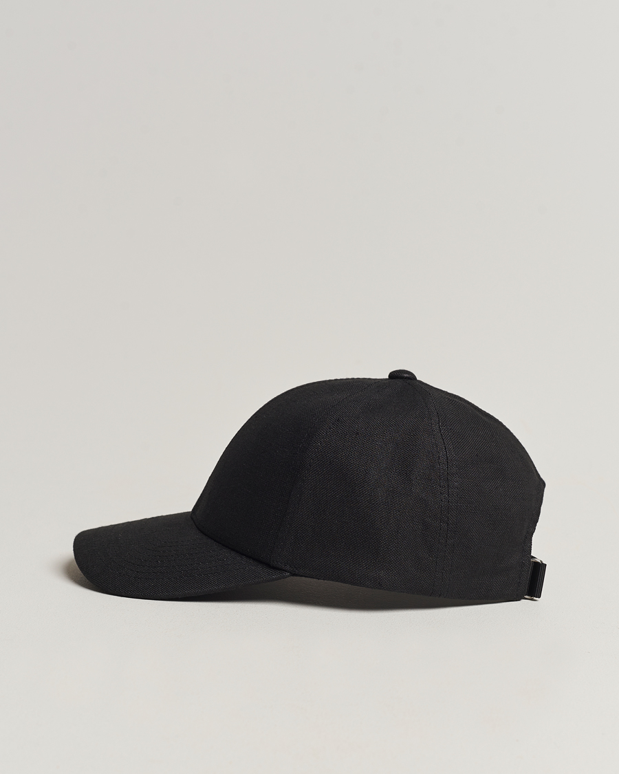 Herre | Skandinaviske spesialister | Varsity Headwear | Linen Baseball Cap Licorice Black