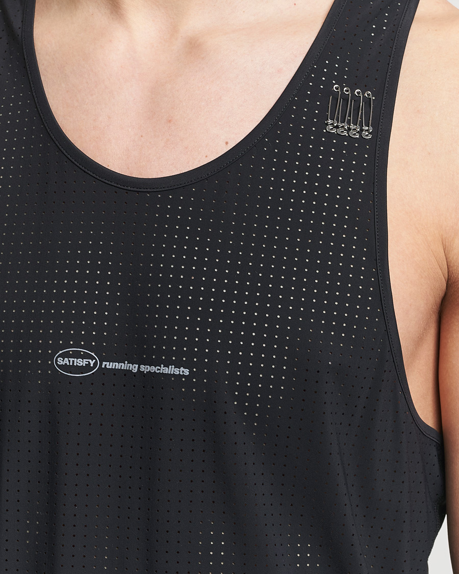 Herre | T-Shirts | Satisfy | Space-O Singlet Black