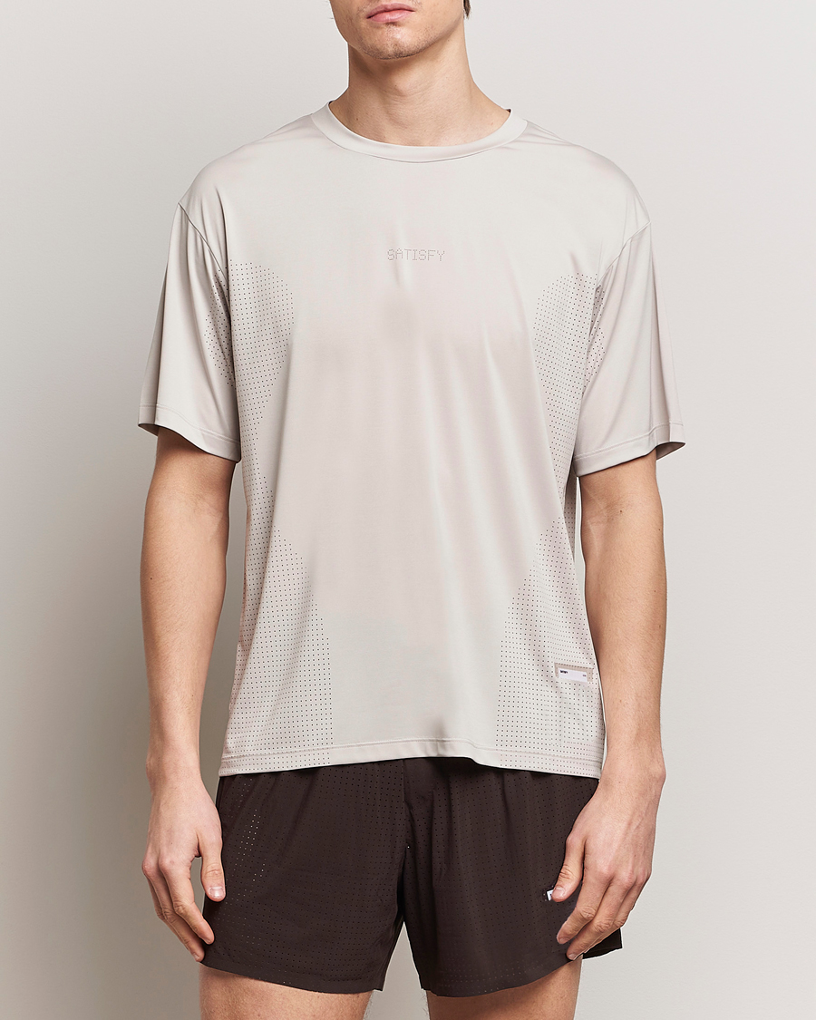 Herre | Kortermede t-shirts | Satisfy | AuraLite Air T-Shirt Mineral Dolomite