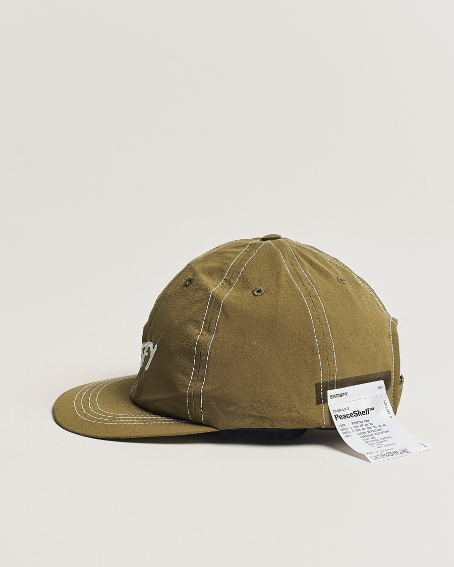 Herre | Satisfy PeaceShell Running Cap Oil Green | Satisfy | PeaceShell Running Cap Oil Green