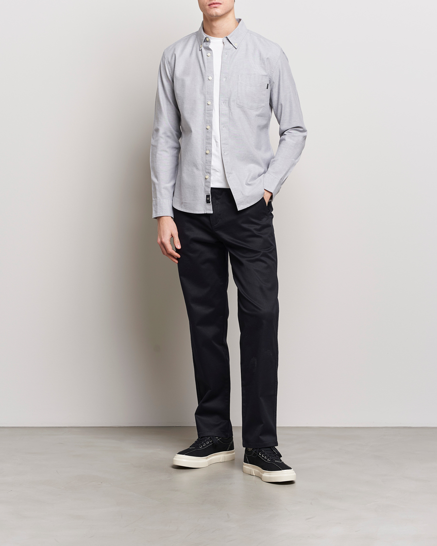 Herre | Skjorter | Dockers | Cotton Stretch Oxford Shirt Medium Grey Heather