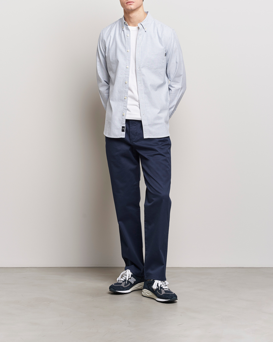Herre | Skjorter | Dockers | Cotton Stretch Oxford Shirt Striped Delft