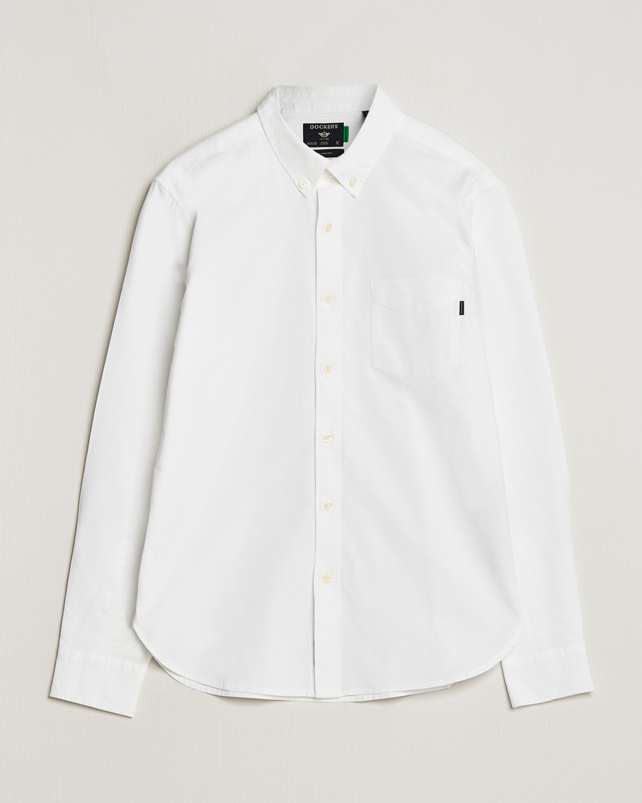 Herre | Skjorter | Dockers | Cotton Stretch Oxford Shirt Paper White