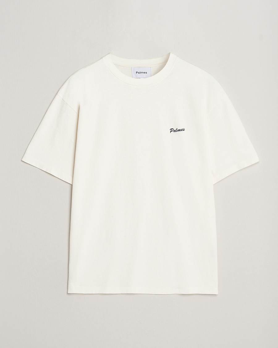 Herre | T-Shirts | Palmes | Dyed T-Shirt Off White
