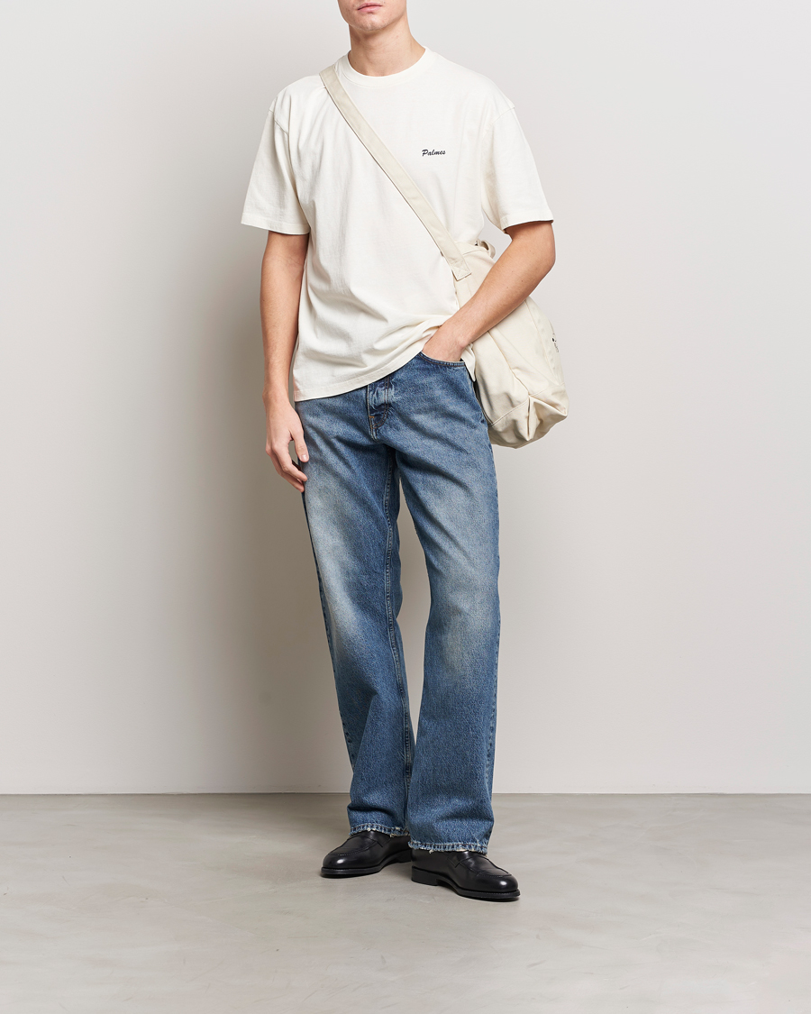 Herre | T-Shirts | Palmes | Dyed T-Shirt Off White