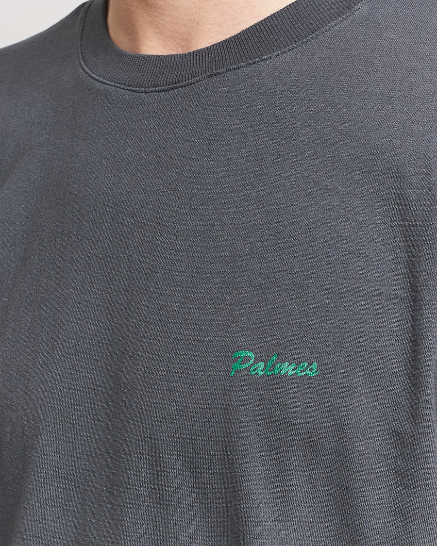 Herre | T-Shirts | Palmes | Dyed T-Shirt Washed Grey