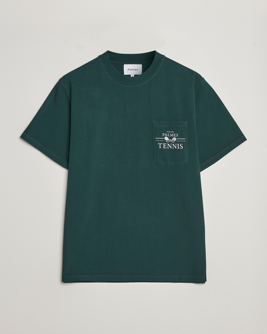 Herre | T-Shirts | Palmes | Vichi Pocket T-Shirt Dark Green