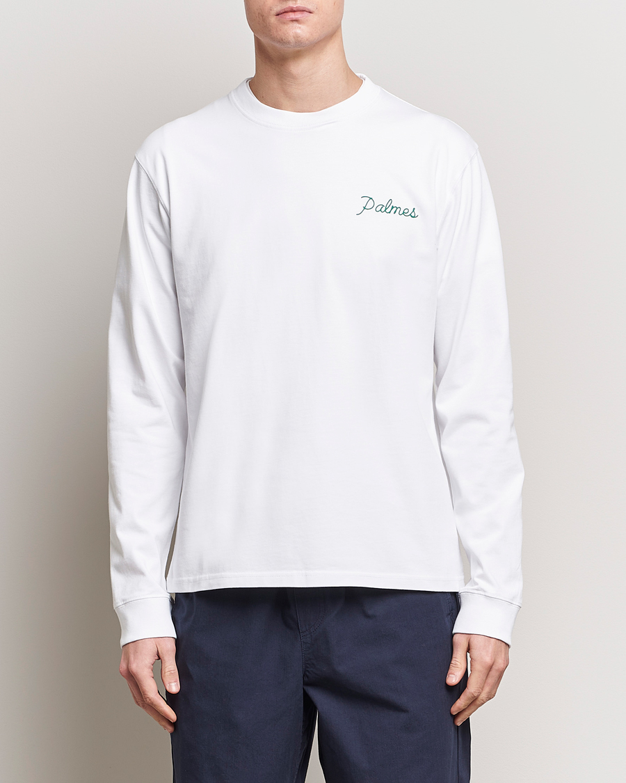 Herre | T-Shirts | Palmes | Sunset Long Sleeve T-Shirt White