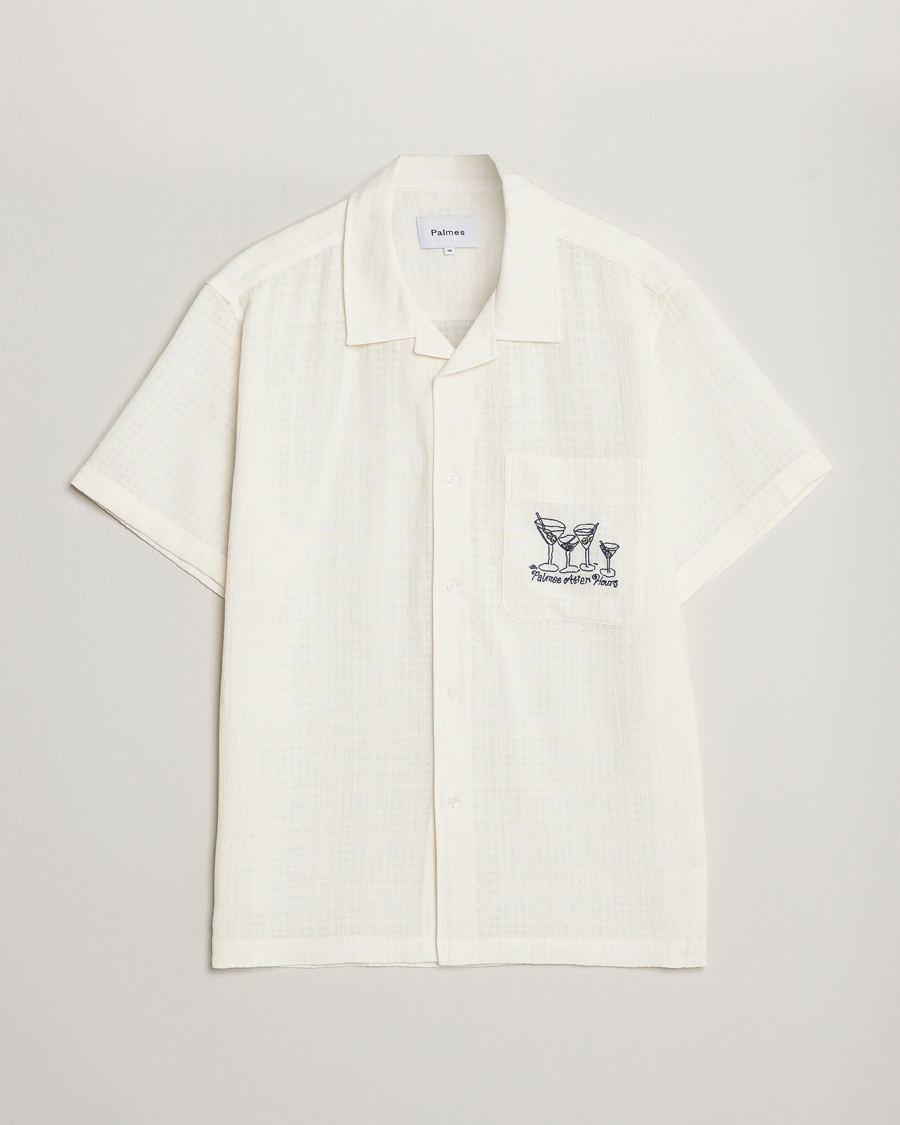Herre | Skjorter | Palmes | Martini Short Sleeve Shirt Off White