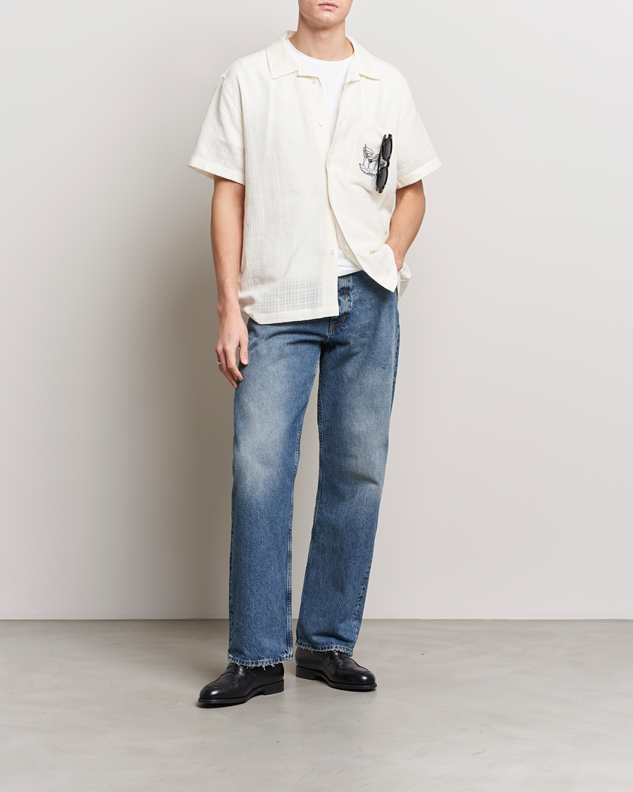 Herre | Skjorter | Palmes | Martini Short Sleeve Shirt Off White