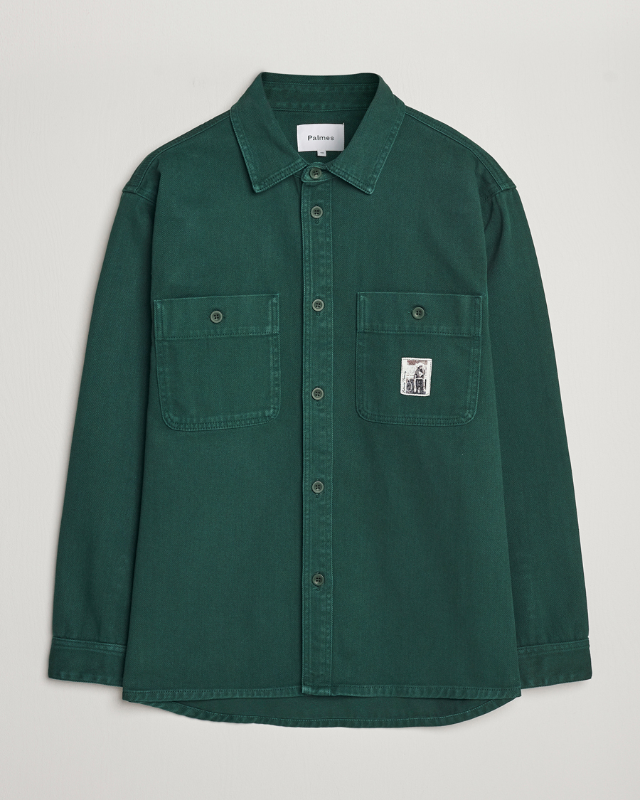 Herre | Skjorter | Palmes | Roland Overshirt Bottle Green