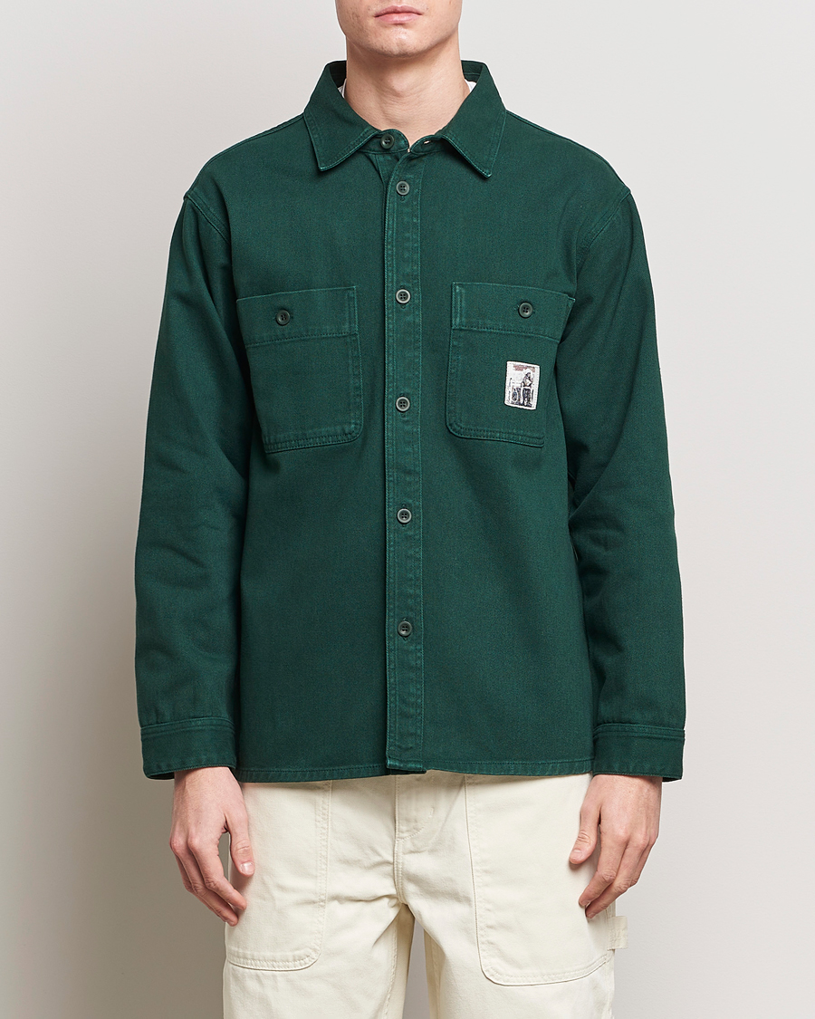 Herr | Overshirts | Palmes | Roland Overshirt Bottle Green