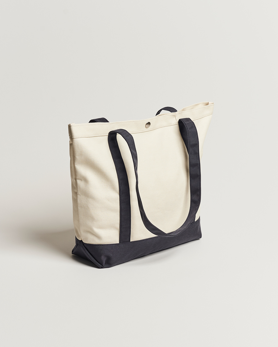 Herre | Palmes Society Tote Bag White/Navy | Palmes | Society Tote Bag White/Navy