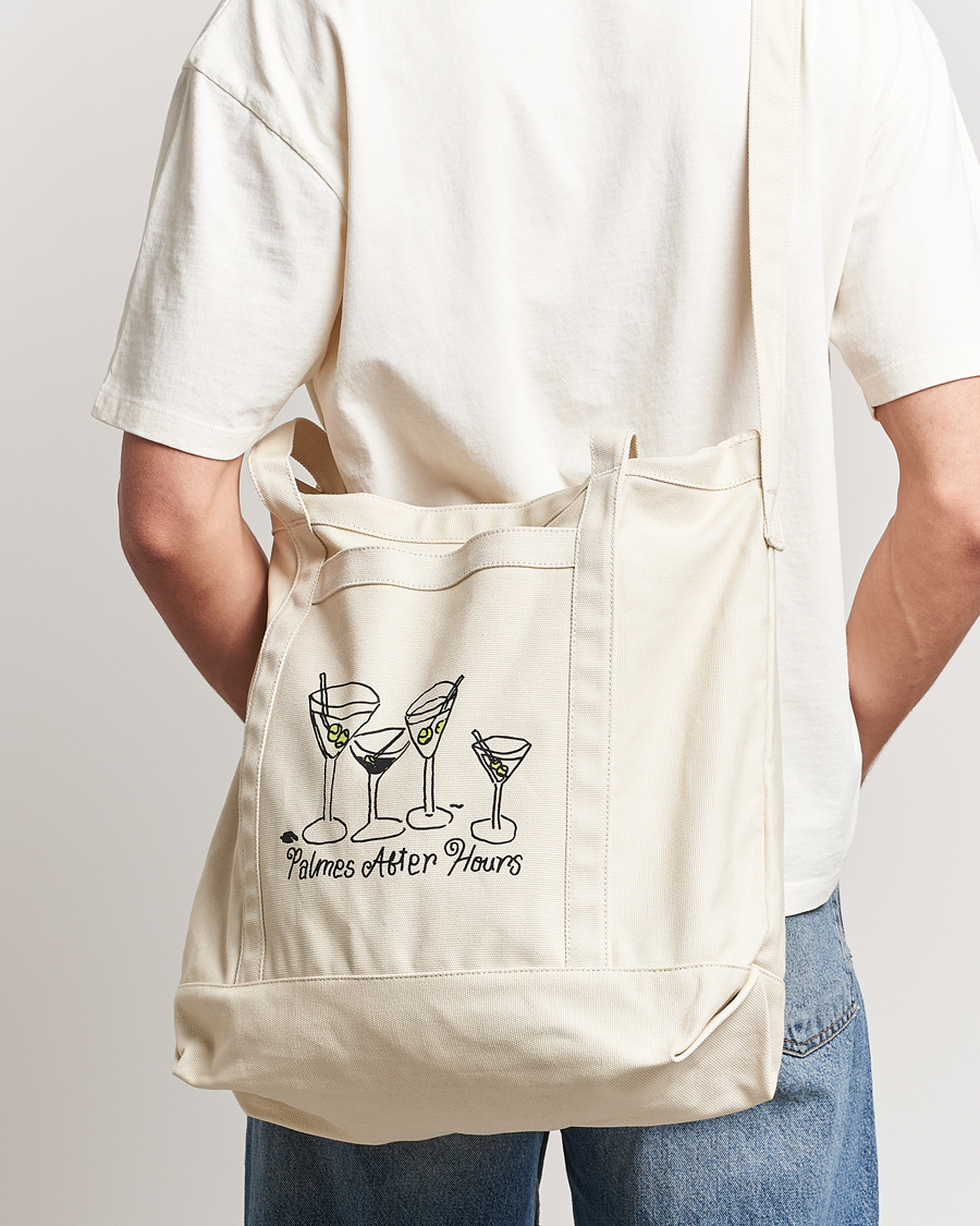 Herre | Palmes Martini Zip Tote Bag Off White | Palmes | Martini Zip Tote Bag Off White