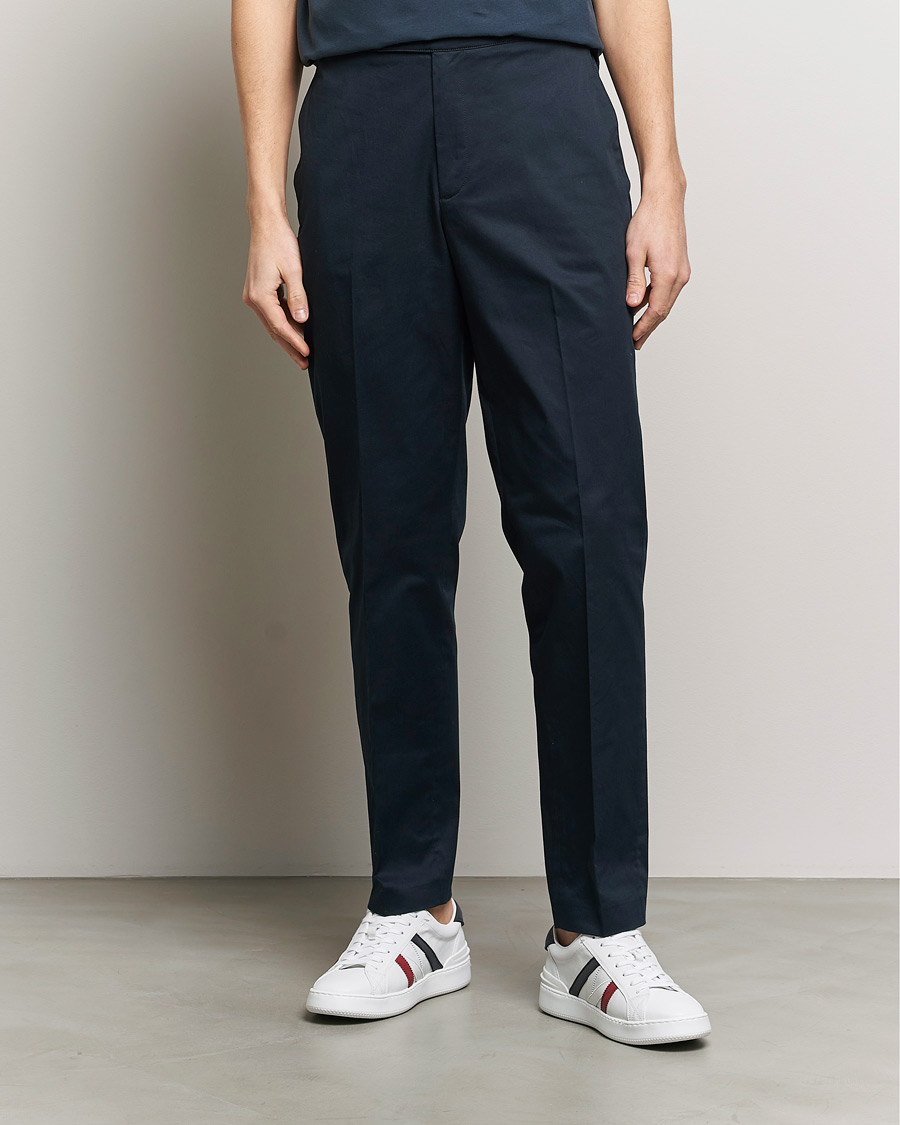 Herre | Klær | Moncler | Contrast Banded Trousers Navy