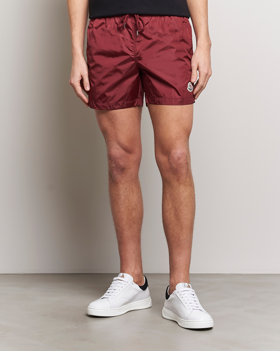 Herre | Klær | Moncler | Nylon Swim Shorts Burgundy