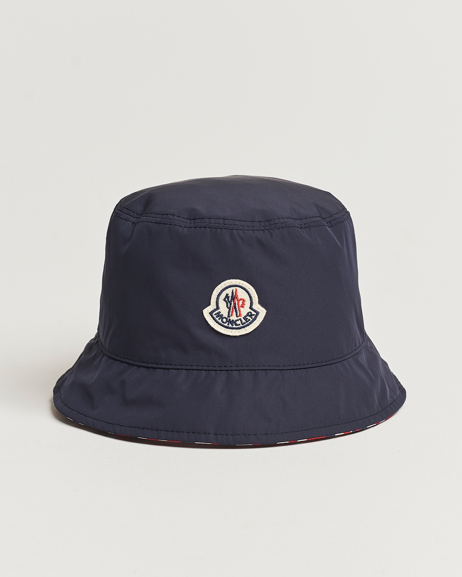 Herre | Moncler Nylon Bucket Hat Navy | Moncler | Nylon Bucket Hat Navy