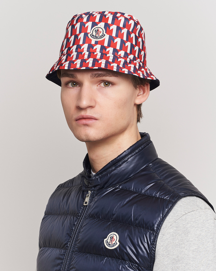 Herre | Moncler Nylon Bucket Hat Navy | Moncler | Nylon Bucket Hat Navy