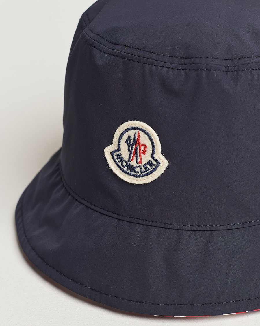 Herre | Moncler Nylon Bucket Hat Navy | Moncler | Nylon Bucket Hat Navy