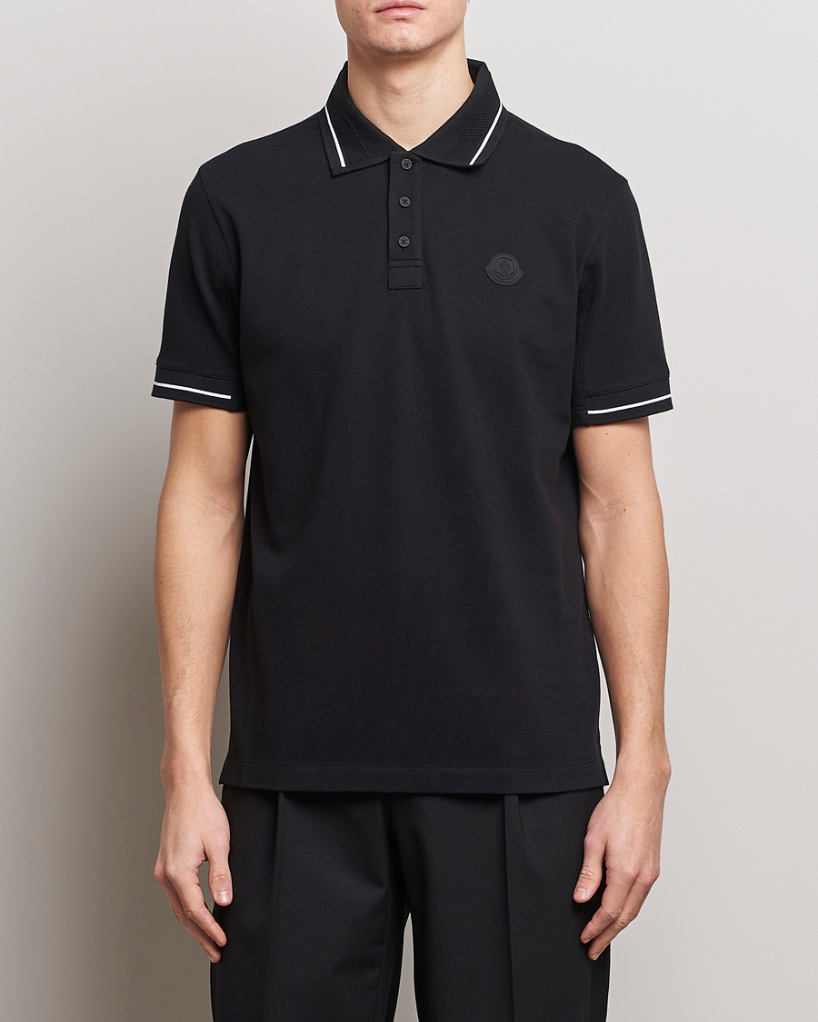Herre | Pikéer | Moncler | Tonal Logo Polo Black