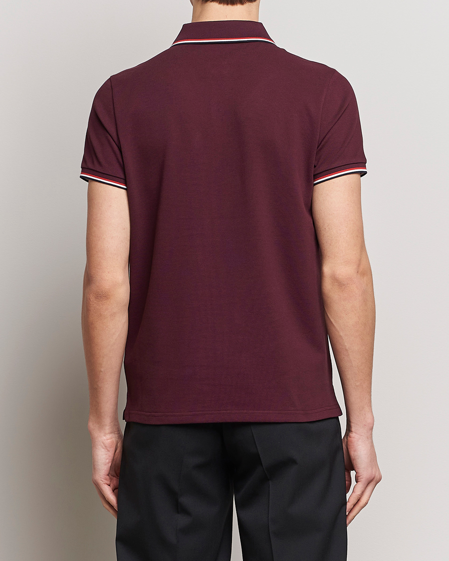 Herre | Pikéer | Moncler | Contrast Rib Polo Burgundy