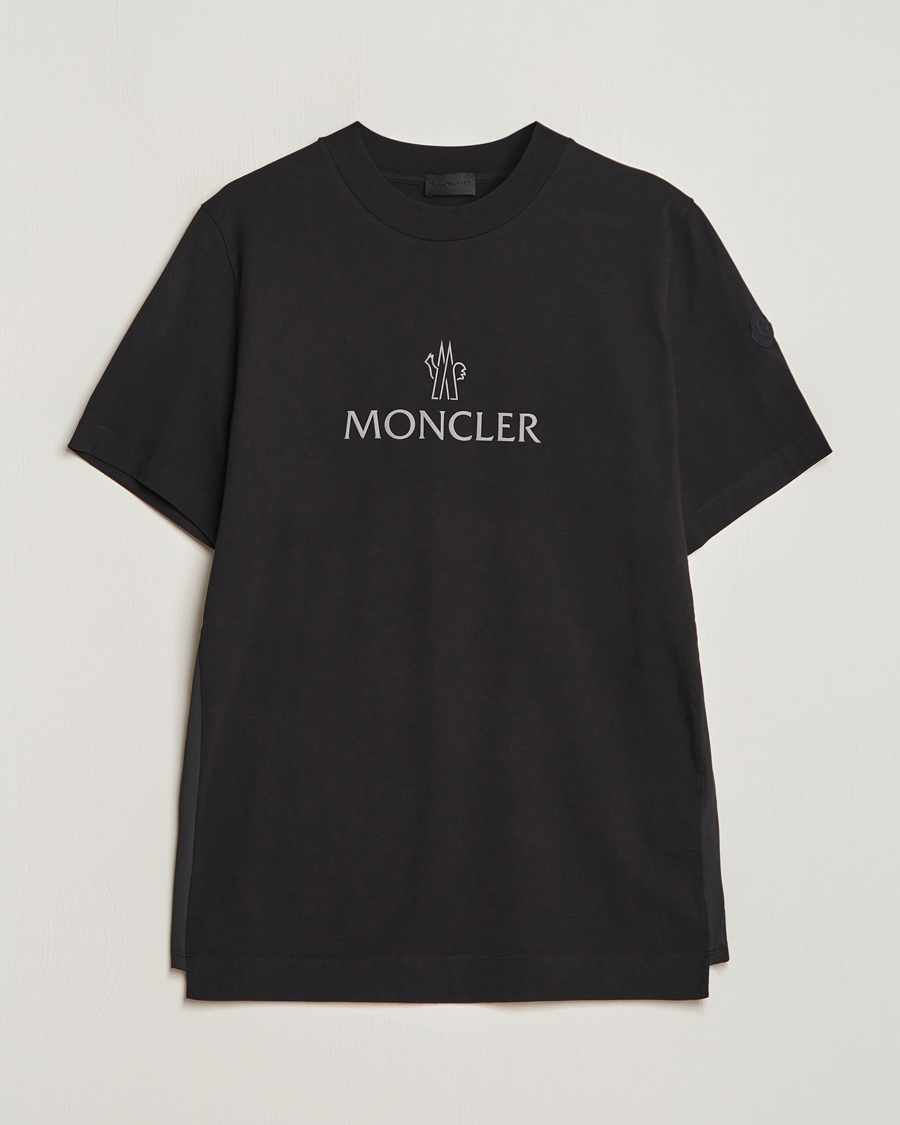 Herre | T-Shirts | Moncler | Reflective Logo T-Shirt Black