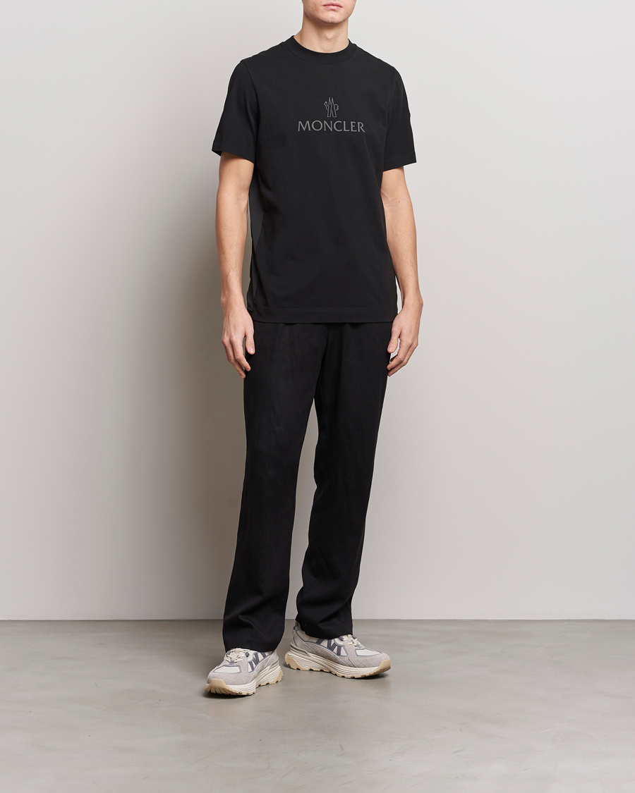 Herre | T-Shirts | Moncler | Reflective Logo T-Shirt Black