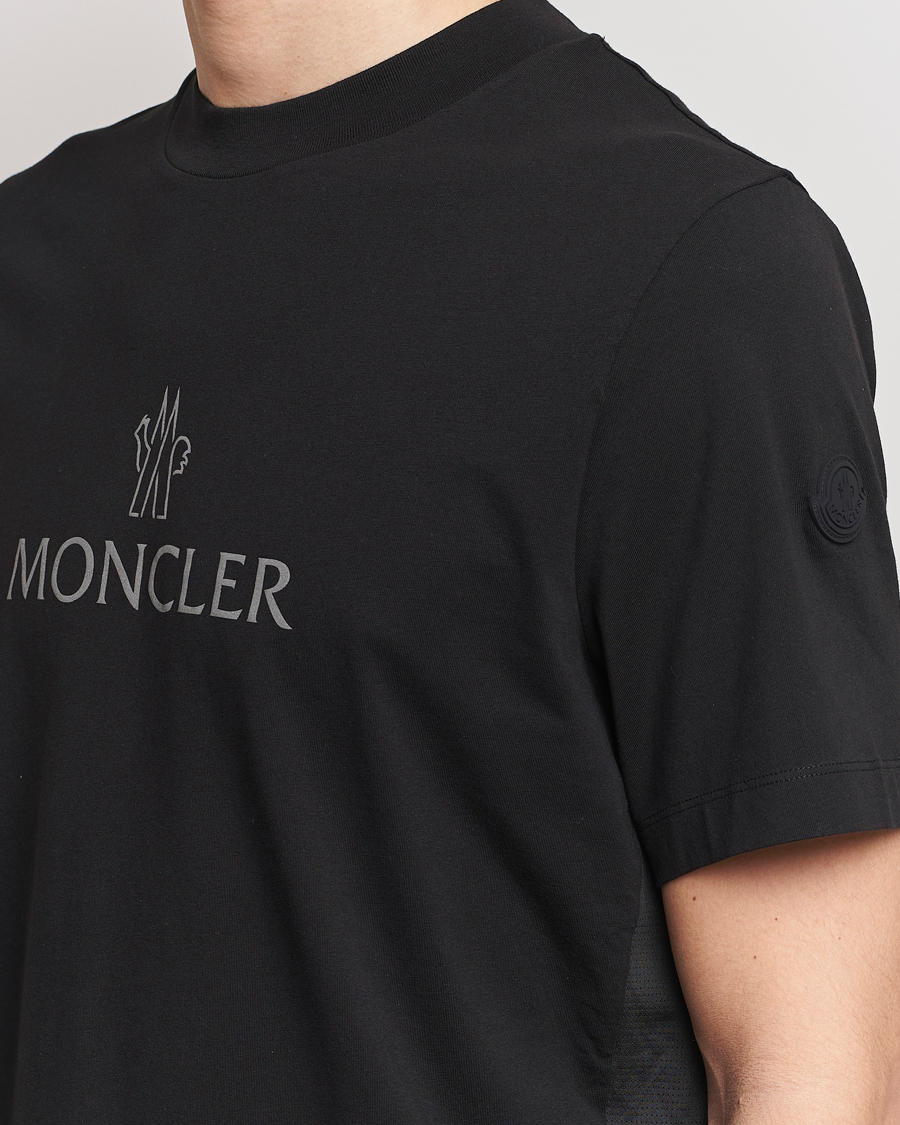 Herre | T-Shirts | Moncler | Reflective Logo T-Shirt Black