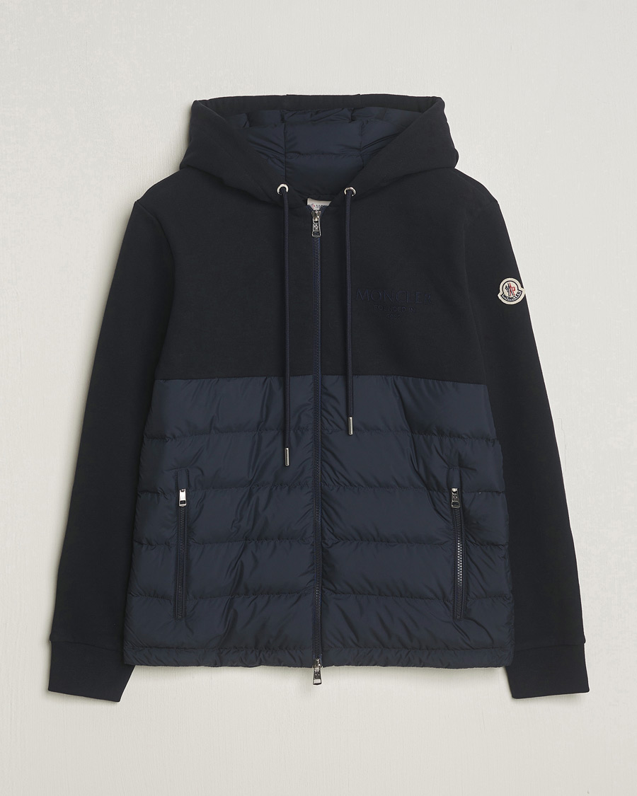 Herre | Jakker | Moncler | Down Panel Cardigan Jacket Navy