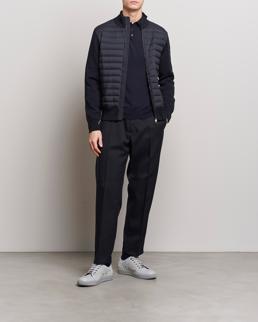 Herre | Gensere | Moncler | Light Hybrid Zip Jacket Navy