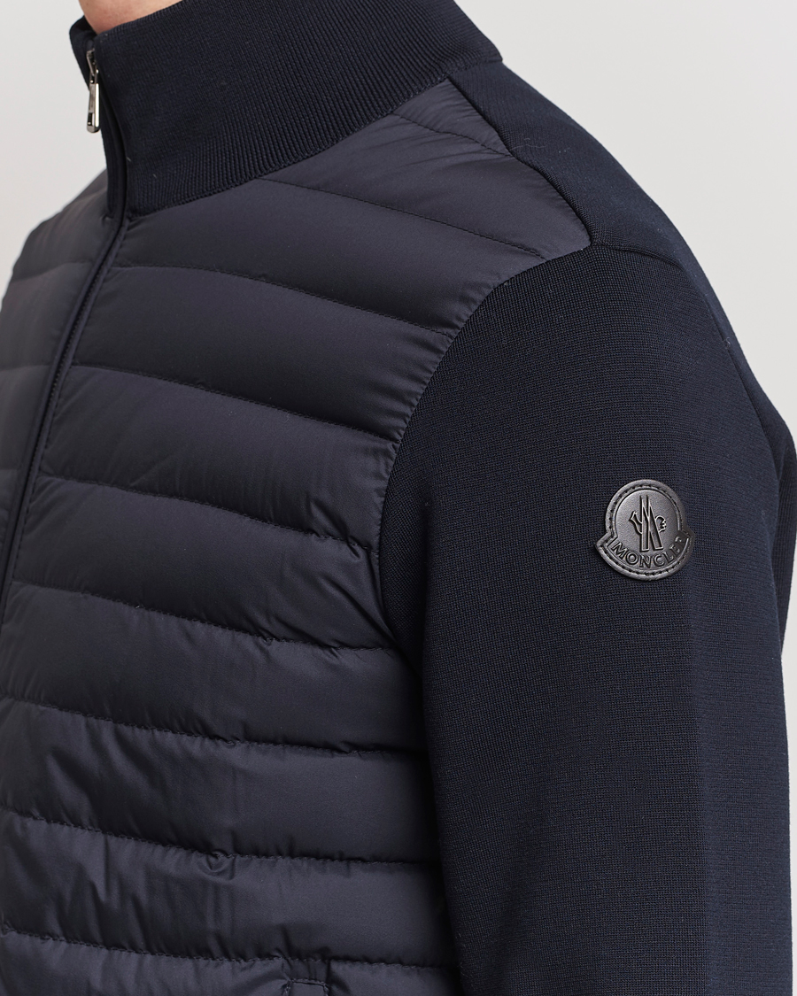 Herre | Gensere | Moncler | Light Hybrid Zip Jacket Navy