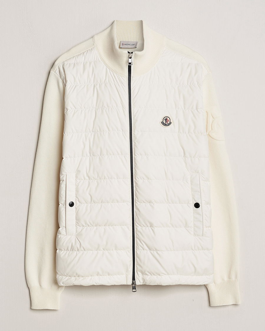 Herre | Gensere | Moncler | Hybrid Zip Cardigan White