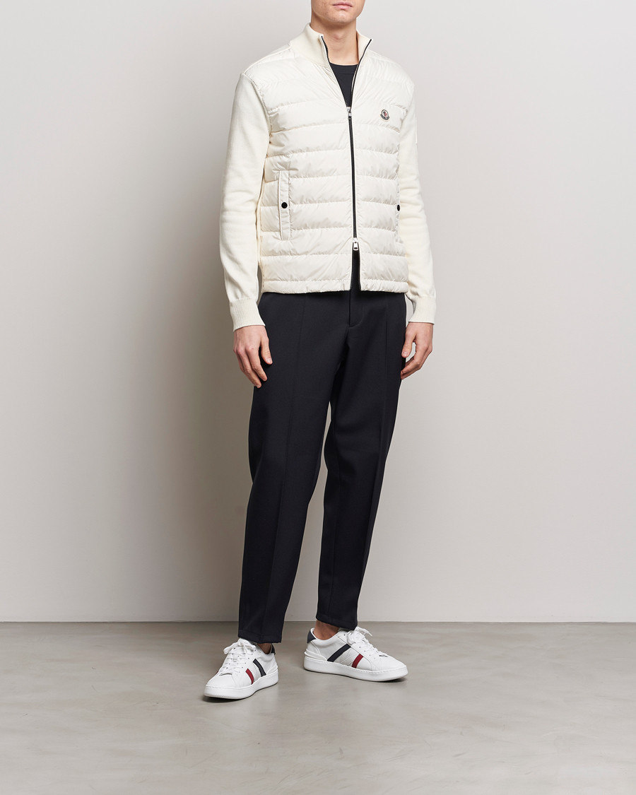 Herre | Gensere | Moncler | Hybrid Zip Cardigan White