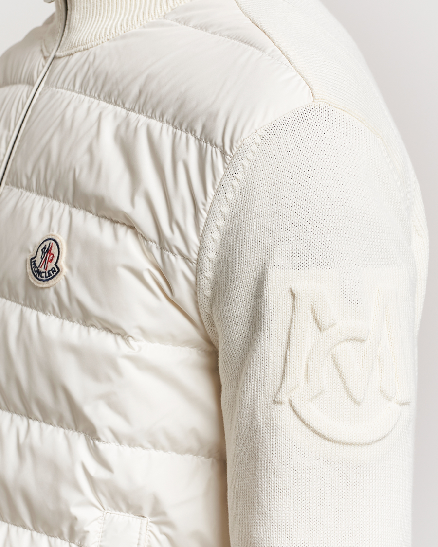 Herre | Gensere | Moncler | Hybrid Zip Cardigan White