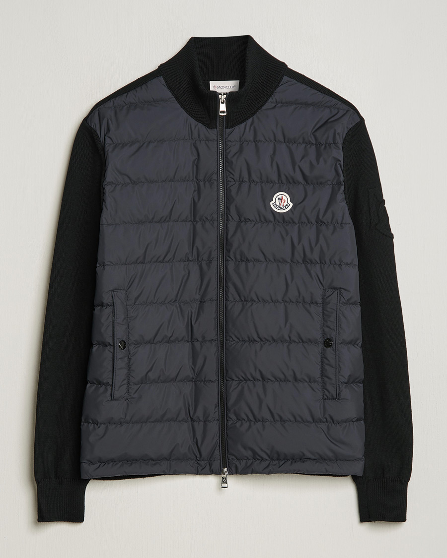 Herre | Gensere | Moncler | Hybrid Zip Cardigan Black