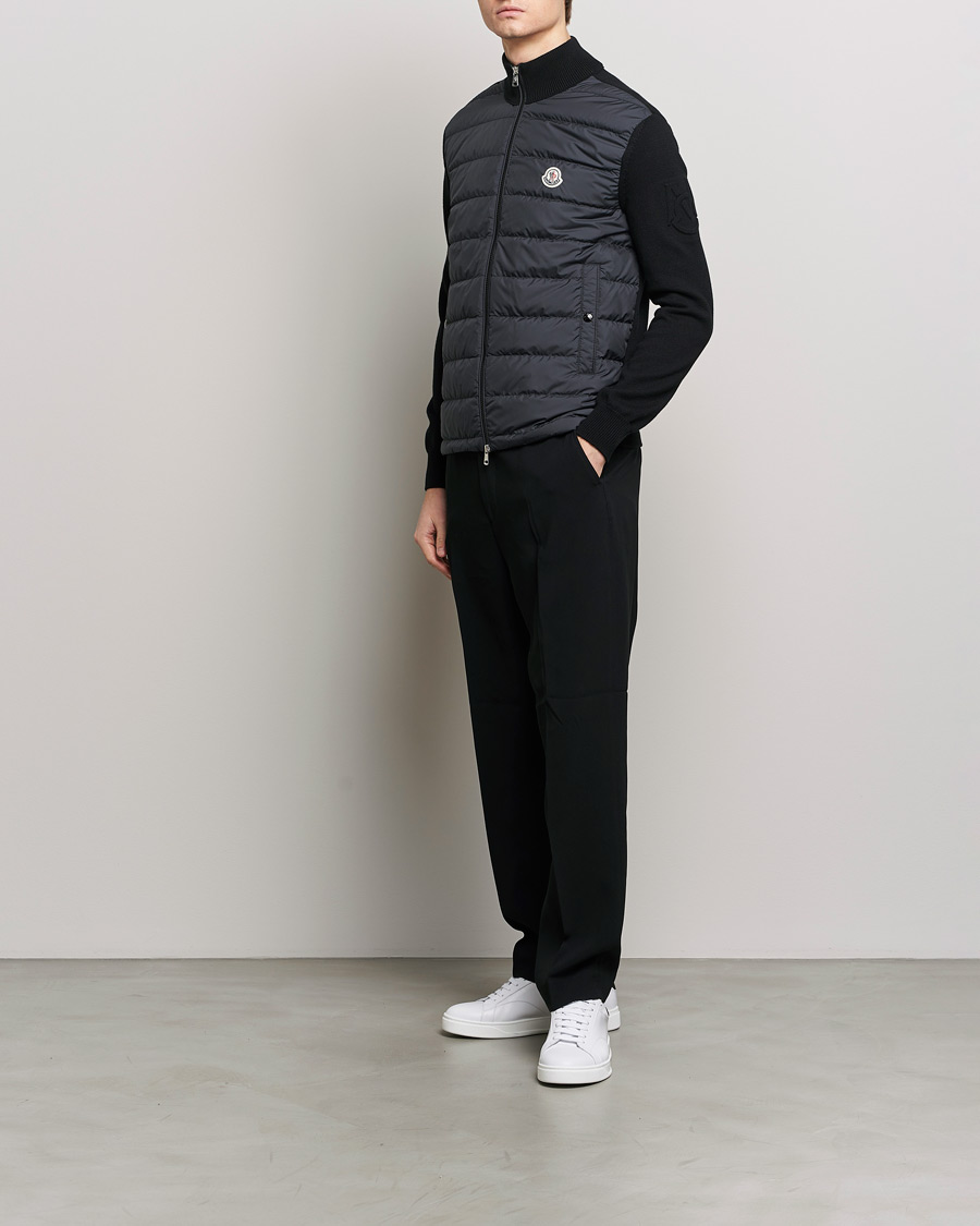 Herre | Gensere | Moncler | Hybrid Zip Cardigan Black