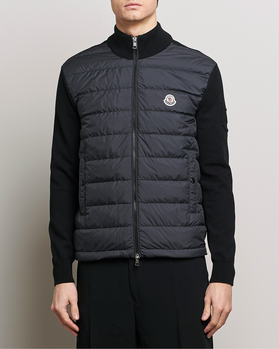 Herre | Gensere | Moncler | Hybrid Zip Cardigan Black